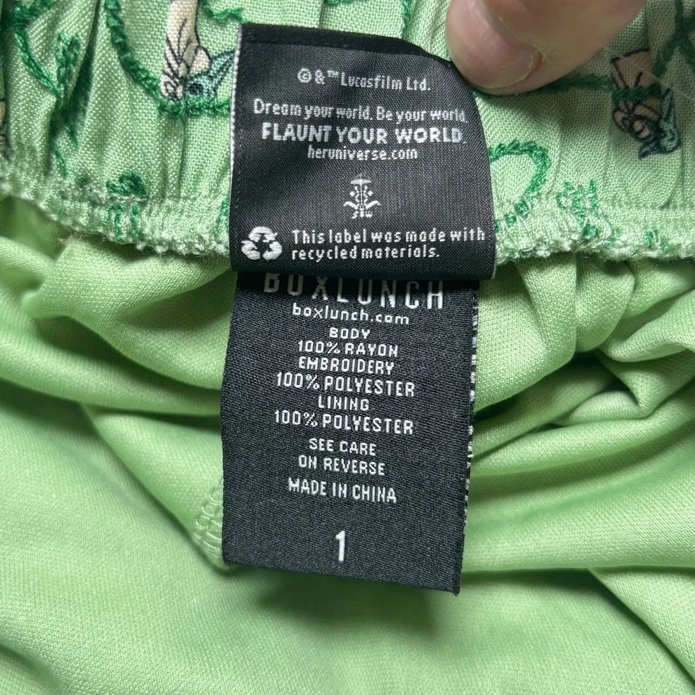 Her Universe Star Wars Grogu‎ Tiered Midi Skirt Light Green Women's Size 1 - Picture 4 of 8